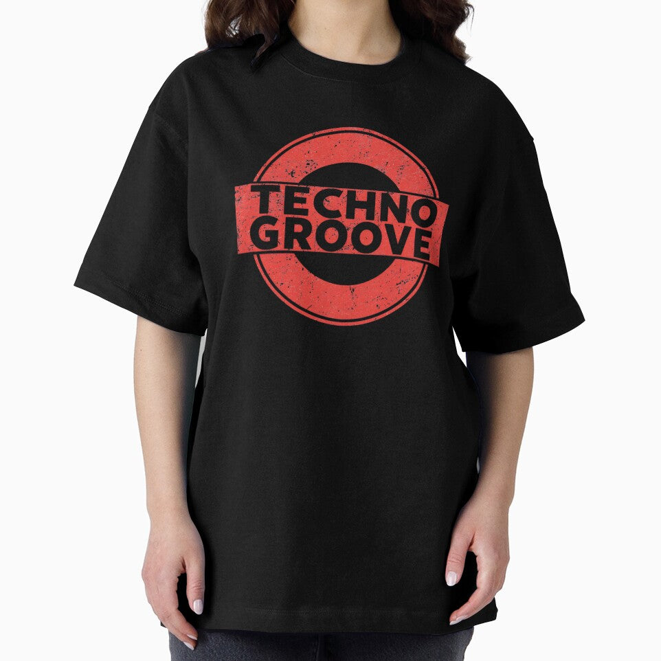Techno Groove Sticker – Minimal Tech Underground Design by |TRSSHOP|
