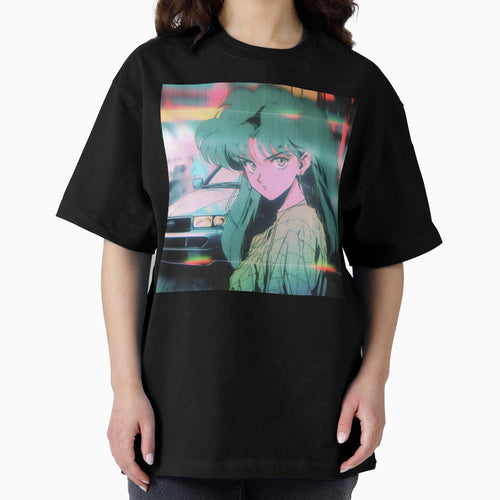 80s Anime Retro Girl Car Japanese Aesthetic City Pop by glasseskyodai