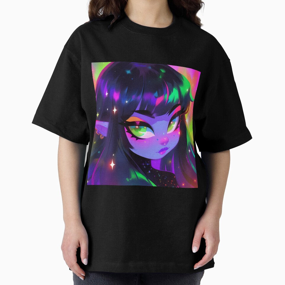 Kawaii Neon Elf Anime Girl by bubblegoth
