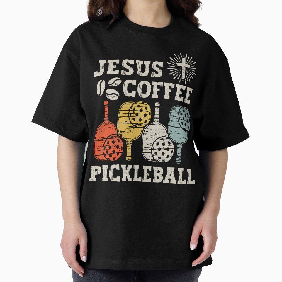 Jesus Coffee Pickleball Religious Christian Humor by WildPalette-Art