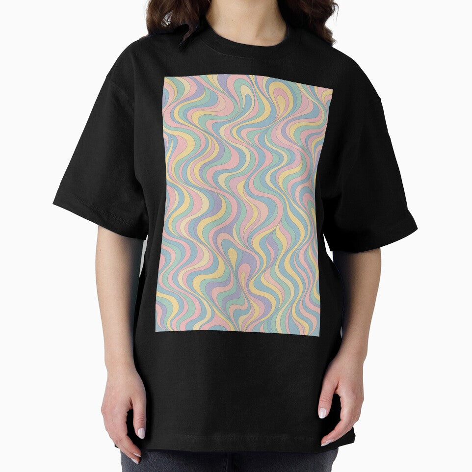 Pastel Retro Wavy Lines Seamless Pattern by weirdfishes123
