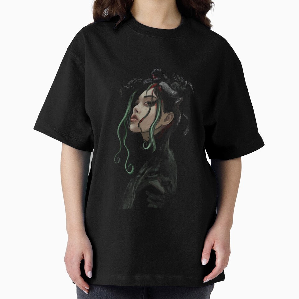 Dark Medusa Aesthetic Portrait – Gothic Fantasy Serpent Hair Art by jassoart
