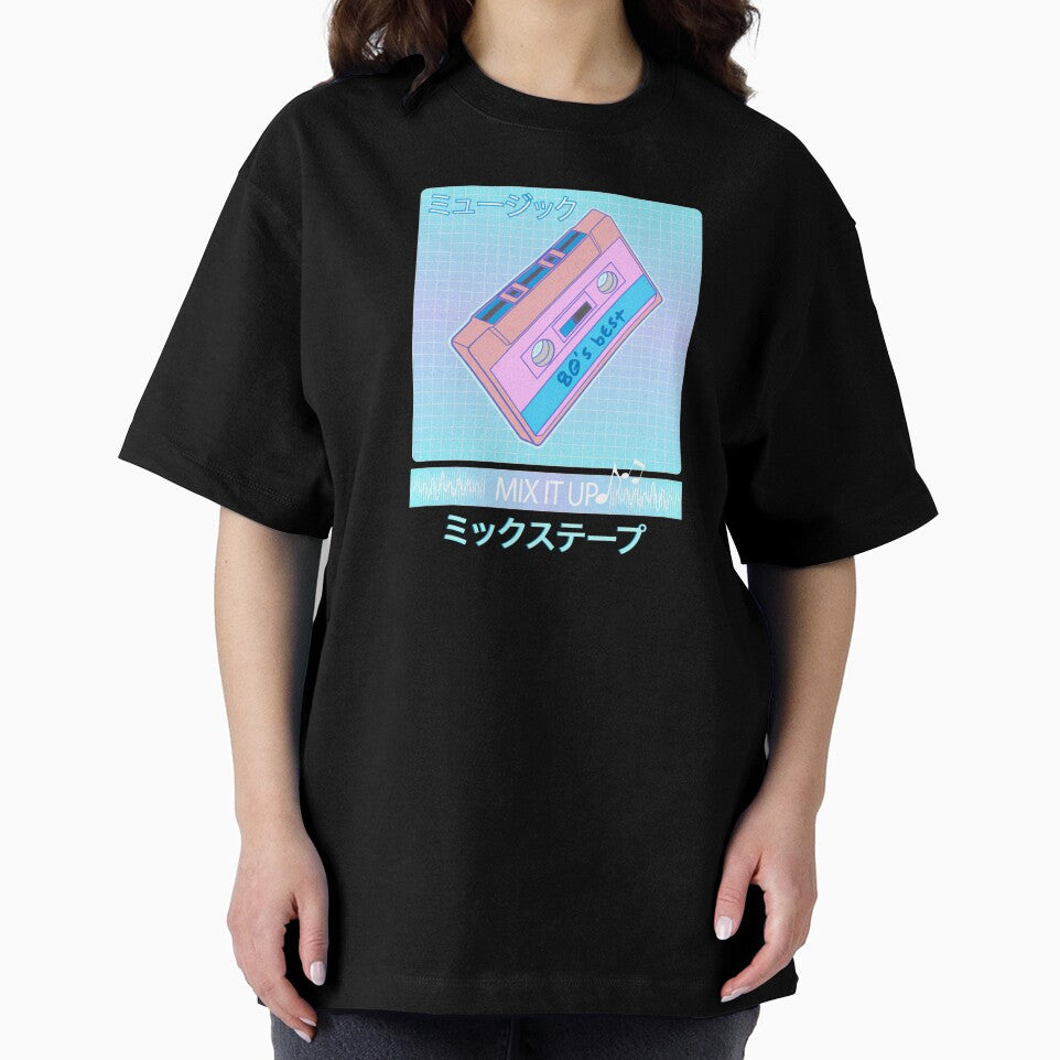 Vaporwave Art - Japanese Mix Tape Cassetle 80s Otaku Aesthetic Art by Hitagivapor