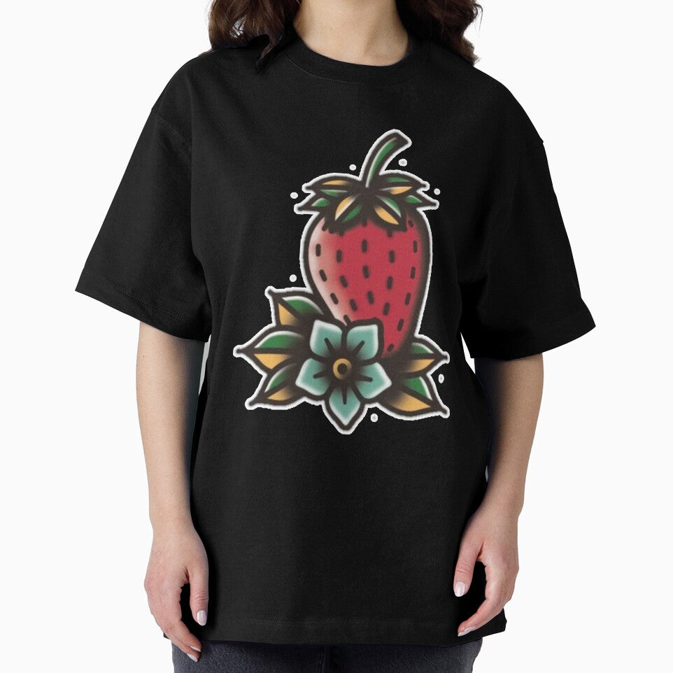 Strawberry Traditional Tattoo by Jahaziel Sandoval