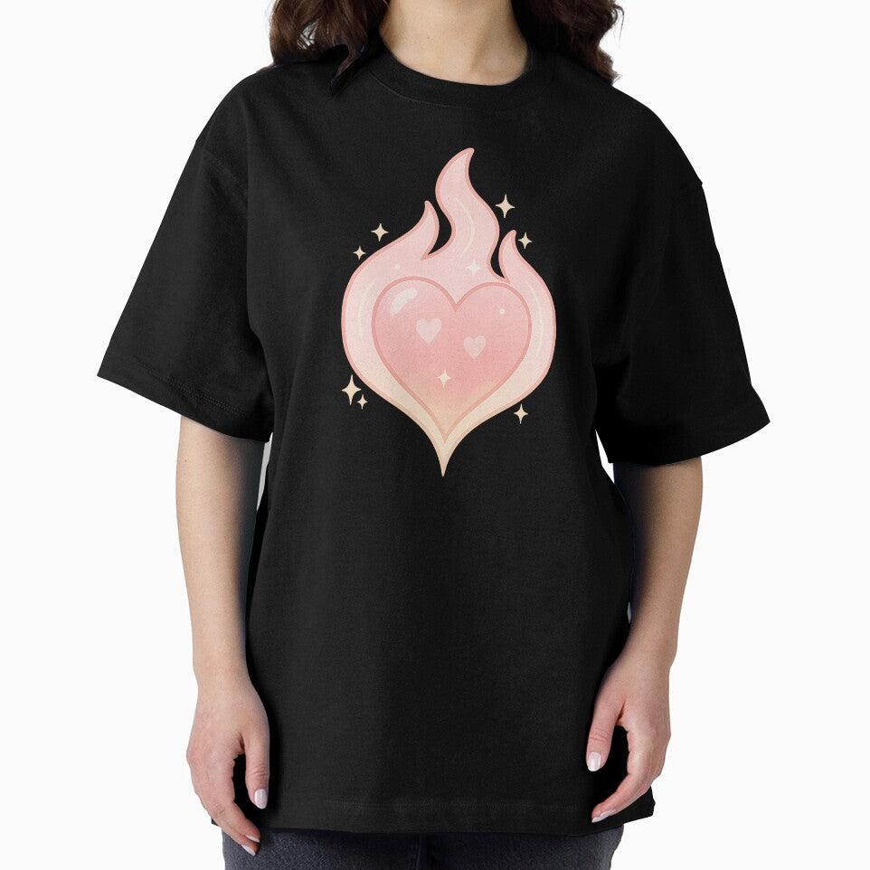 Rose Quartz Heart Flame | Kawaii Crystal Heart Sticker | Soft Girl Manifestation | Divine Feminine Healing Art by HerDreamCodes
