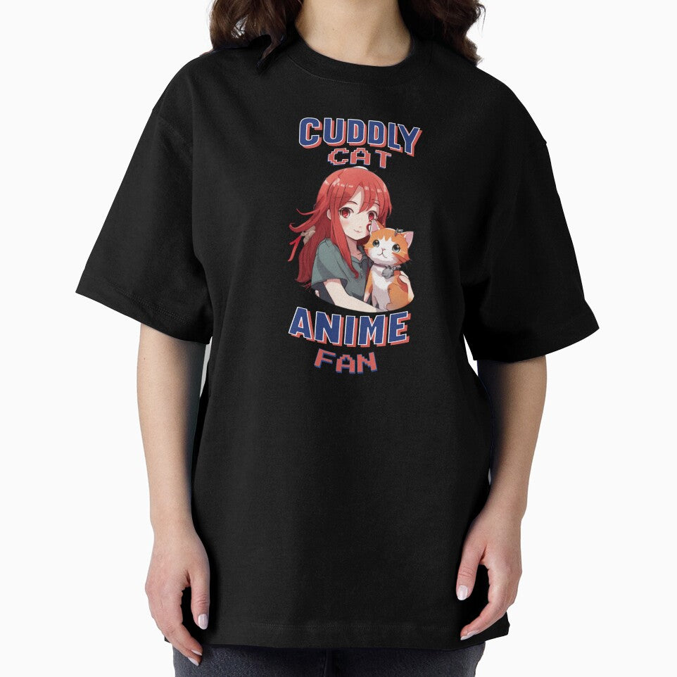 Cuddly Cat Anime Fan Manga Girl with cute Cat by Endo Designs - cause Love and Life matters
