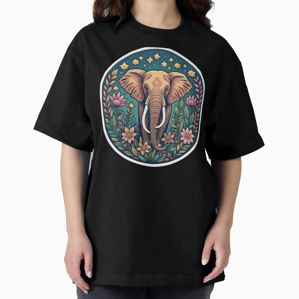 African bush elephan surrounded by pink flowers by WildStudiio