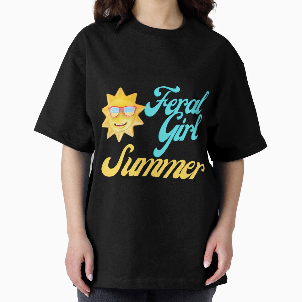 Feral Girl Summer Vibes Typography Graphic by dnhysanpz88