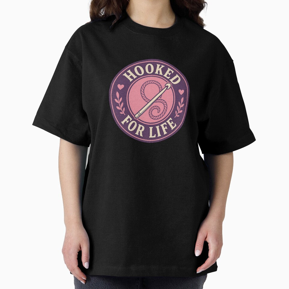 Hooked For Life Crochet Badge by EastEndTownie