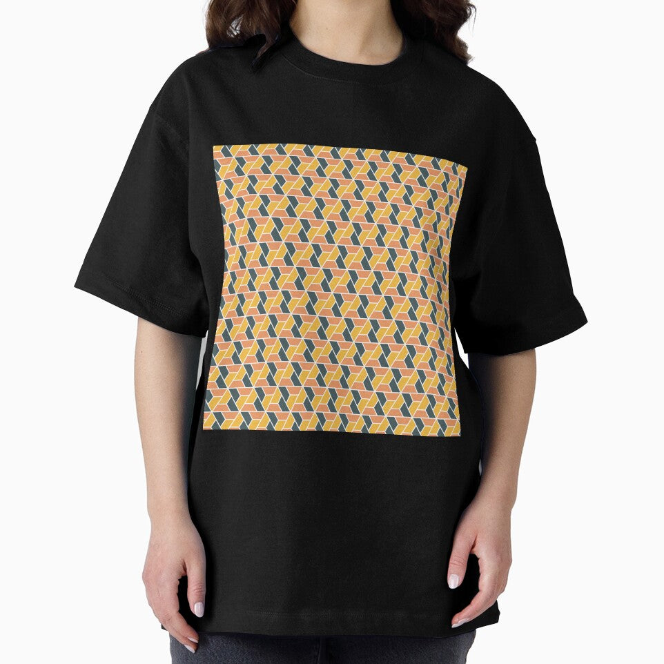 Black, orange and yellow triangle pattern by flamendes