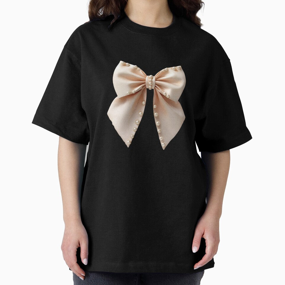 Elegant Champagne Pearl Bow Coquette Aesthetic Accessory by BigStar-Cart
