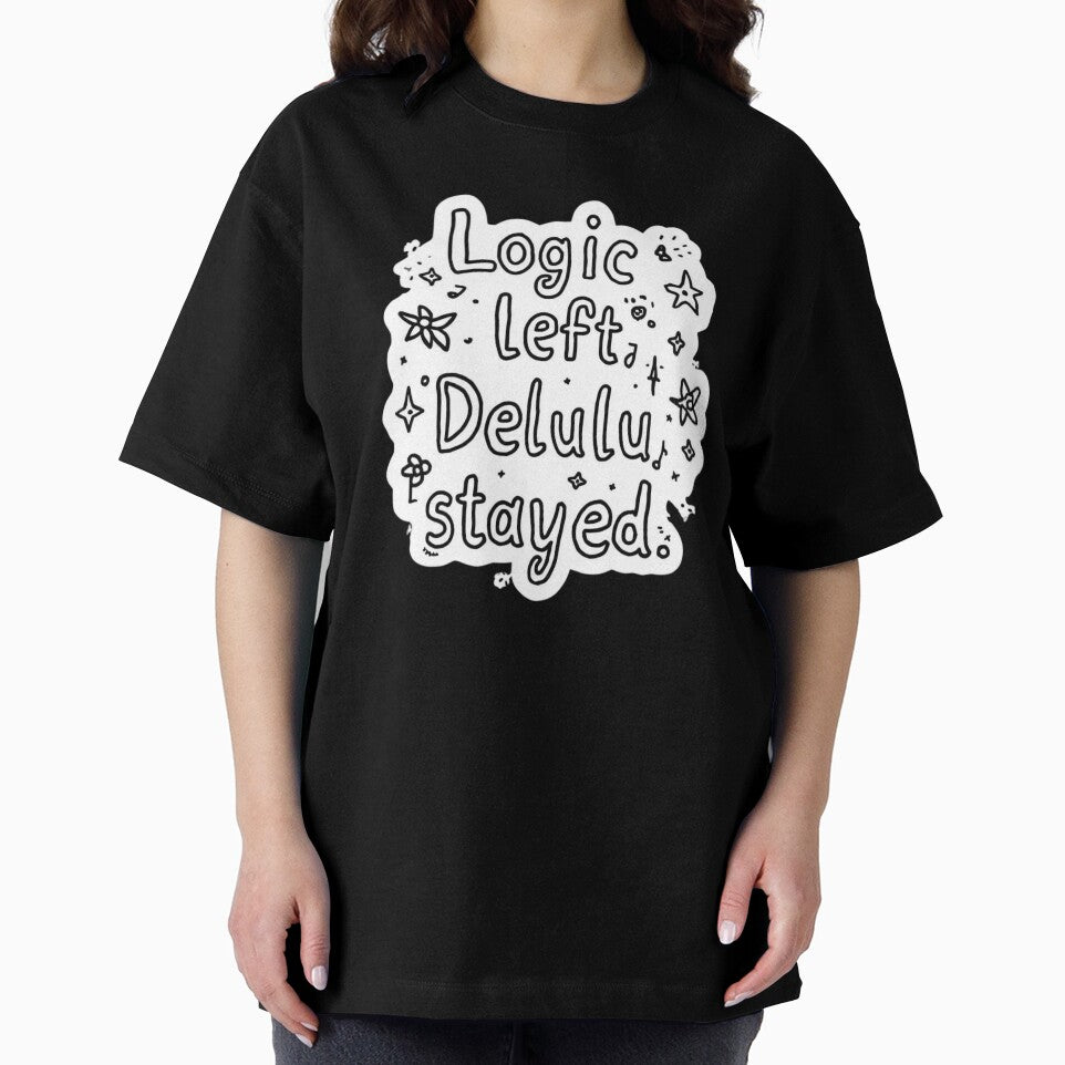 Logic  left Delulu stayed  quotes meme stickers| Delulu Is The Solulu Sticker | Funny Meme Aesthetic | In My Delulu Era 2026 | Kpop Delusional overthinking manVibes v13 by CosmicNook1