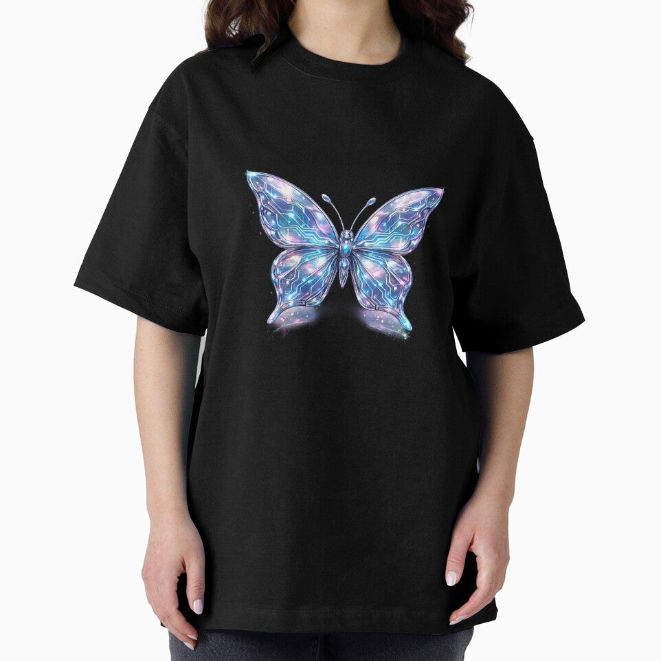 Y2K Cyber-Butterfly - Futuristic Chrome Aesthetic by Bratak