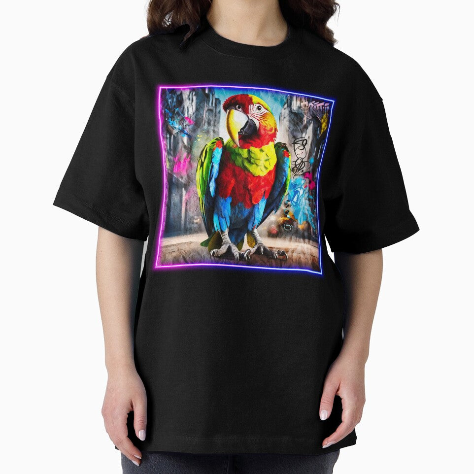 Graffiti style parrot by Drone-tees