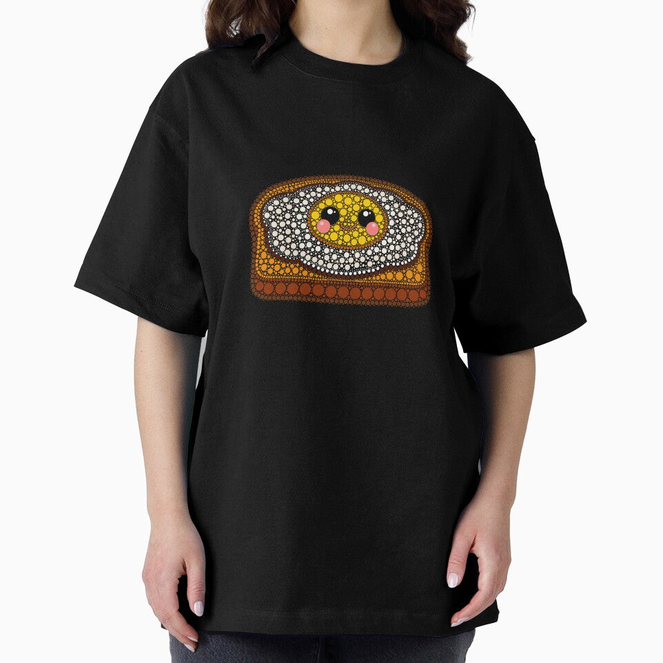Kawaii Egg and Toast Dot Art by Cardiff Creative