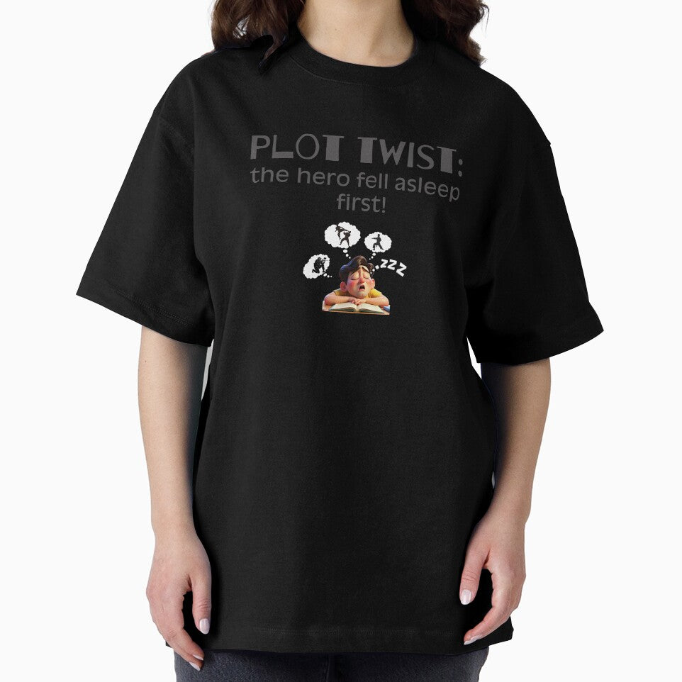 Funny Book Quote Design – “Plot Twist: The Hero Fell Asleep First” – book lover struggles,  bibliophile life,  obsessed with books,  reader humor art, bookish lifestyle, funny mug by BrewtifulMugs