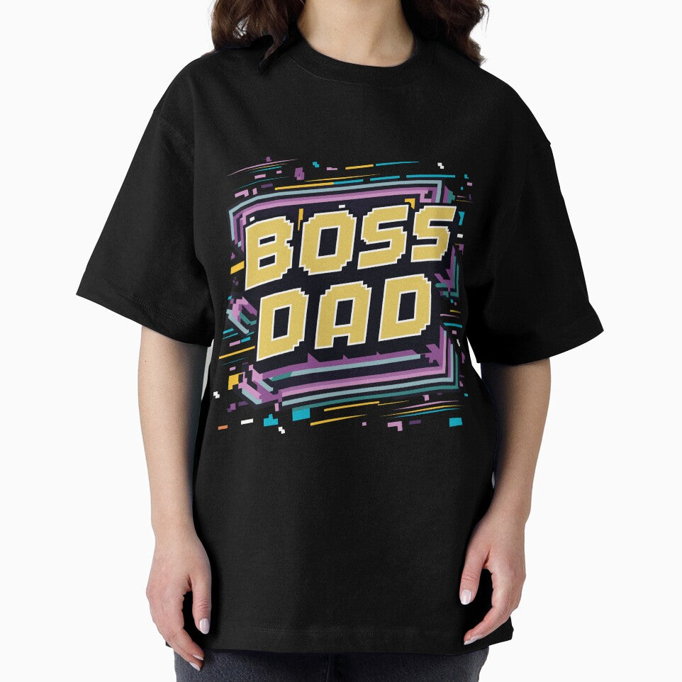 Boss Dad Retro Video Game Cover: Pixel Art Edition Father's Day Gift by HahaHandlesHub