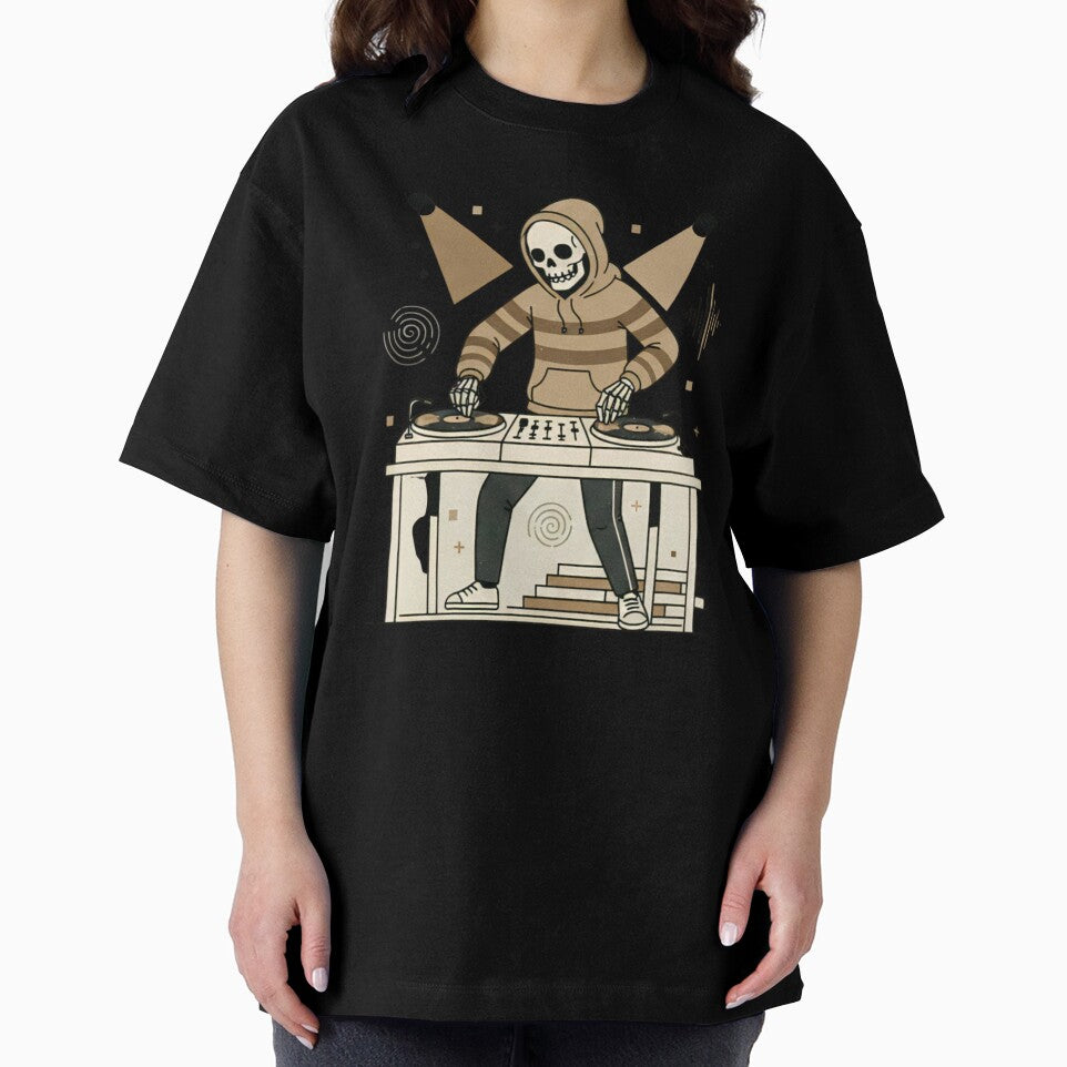 DJ | Minimalist Skeleton Streetwear Art by DEADLINE.