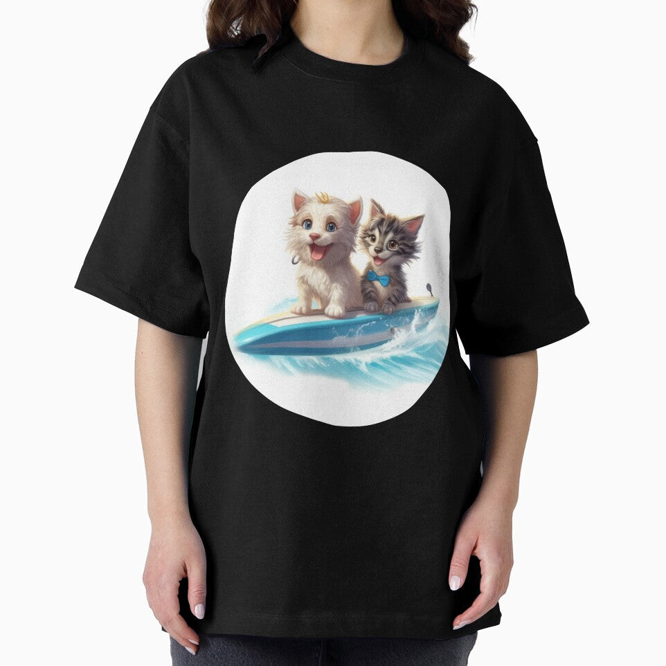 Surfing cat and dog by HarriPaloma