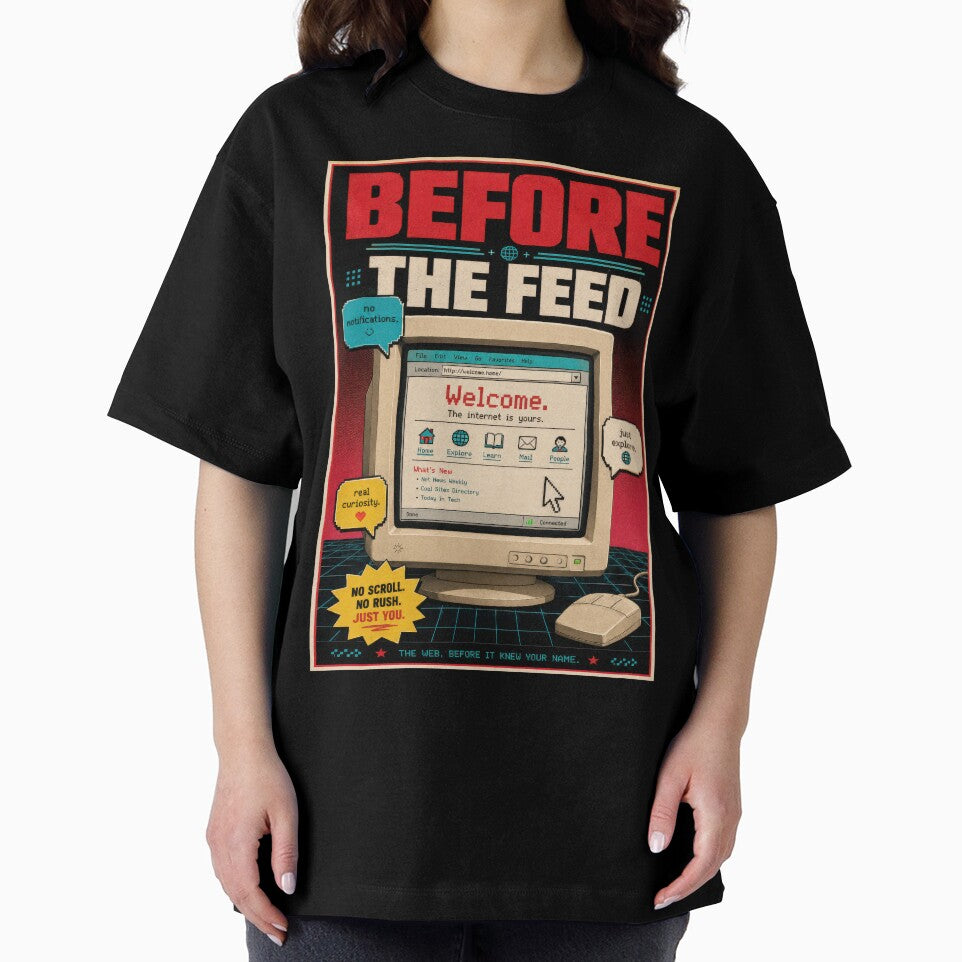 Before The Feed Retro Internet Poster by Sketchlegacy