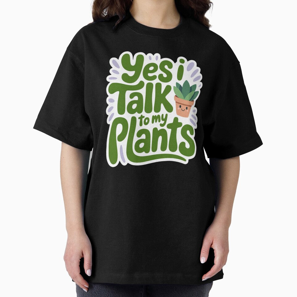 Yes I Talk to My Plants – Funny Urban Gardening Quote Typography by Timeless Design