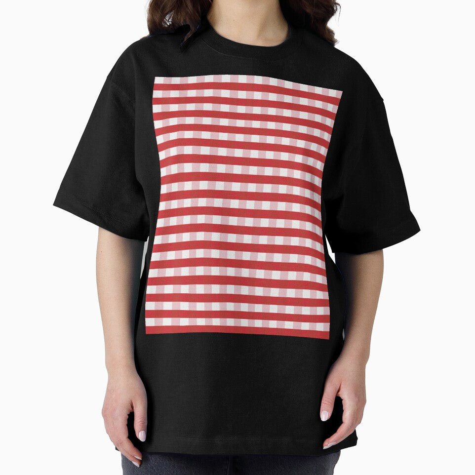 Red White Gingham Check Pattern by Zaya_art