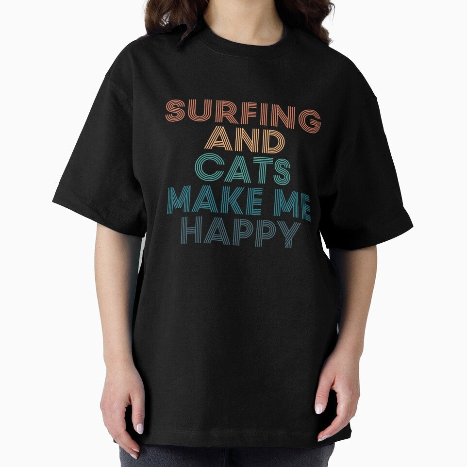 Surfing And Cats Make Me Happy- Gift for Surfing & Cats Fans by kindxinn