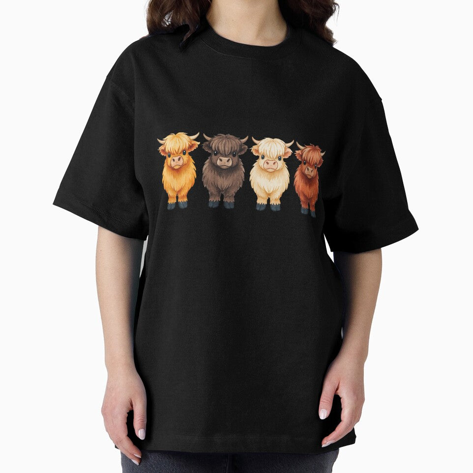 Cute Highland Cow Cartoon Illustration Set by ArtfulWeave