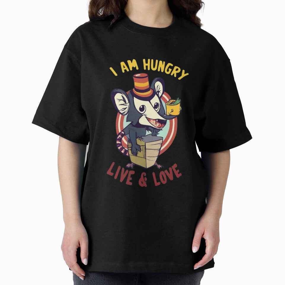 Opossum I am hungry LIVE LOVE by ArtFeverShop