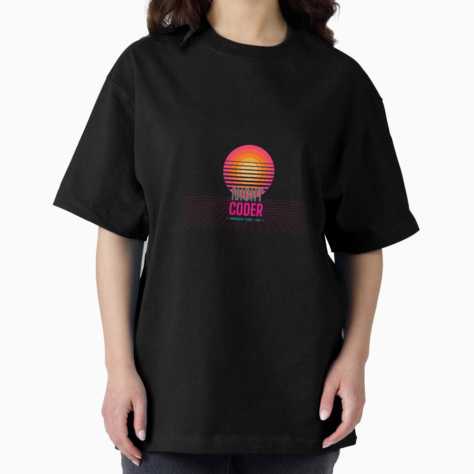Night Coder Synthwave Retro Developer by vektor42