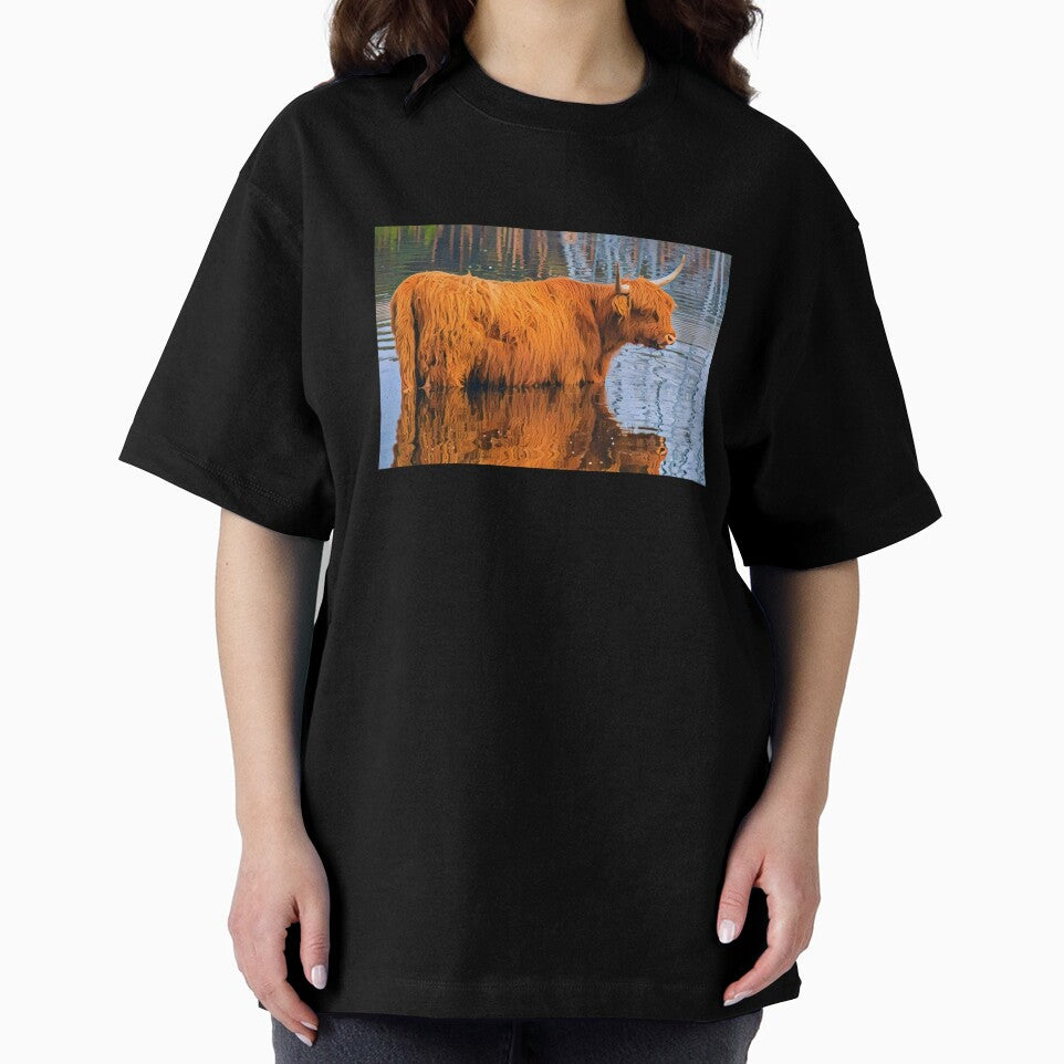 Scottish Highland Cow In Water by TheAnimalZ00