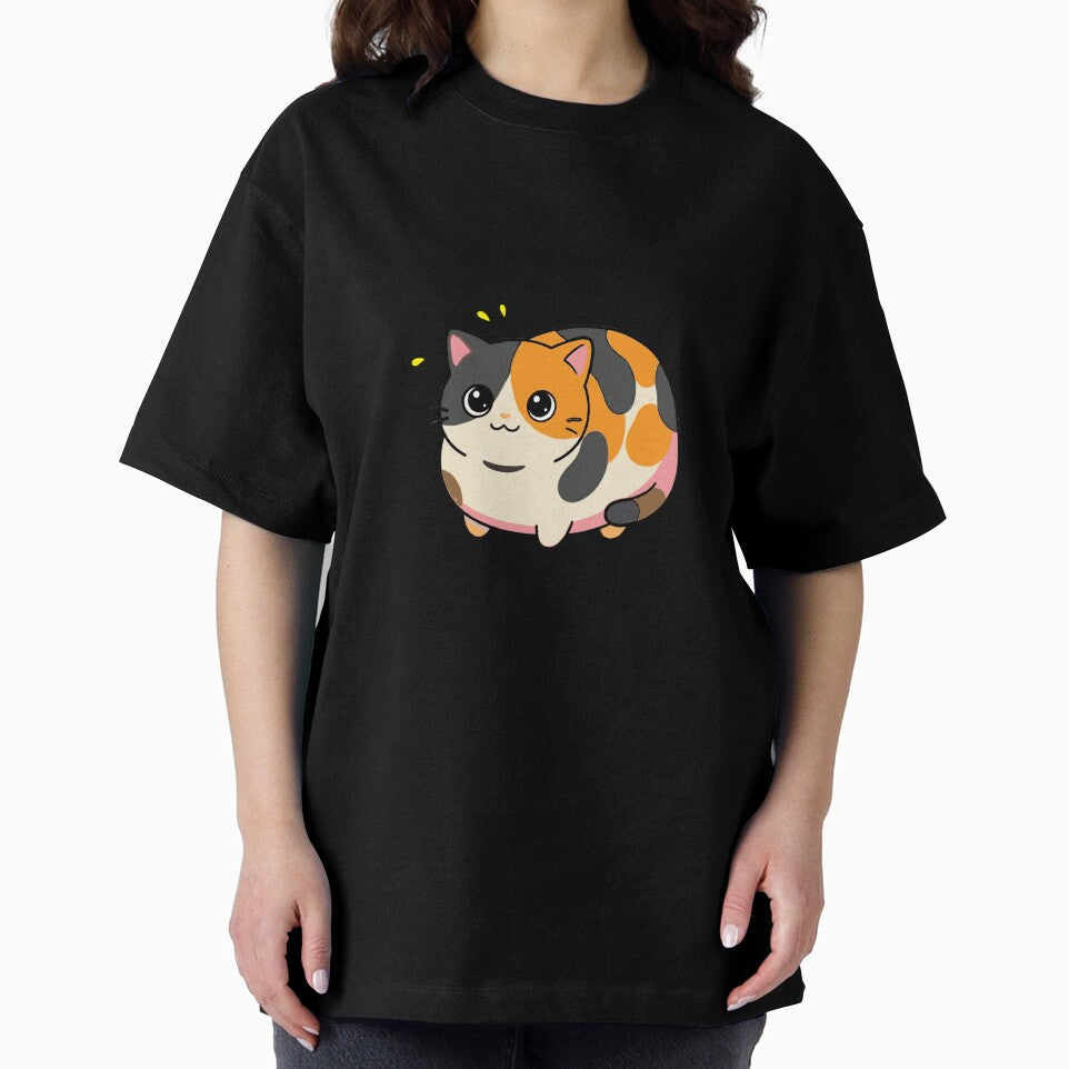 Confused Kawaii Calico Cat Loaf Illustration by PholPol1959