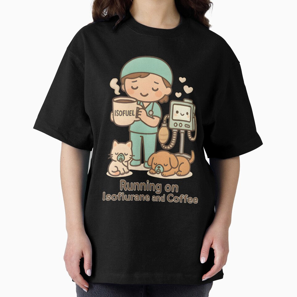 Running on Isoflurane and Coffee – Funny Veterinary Anesthesia Design by Bettybee00