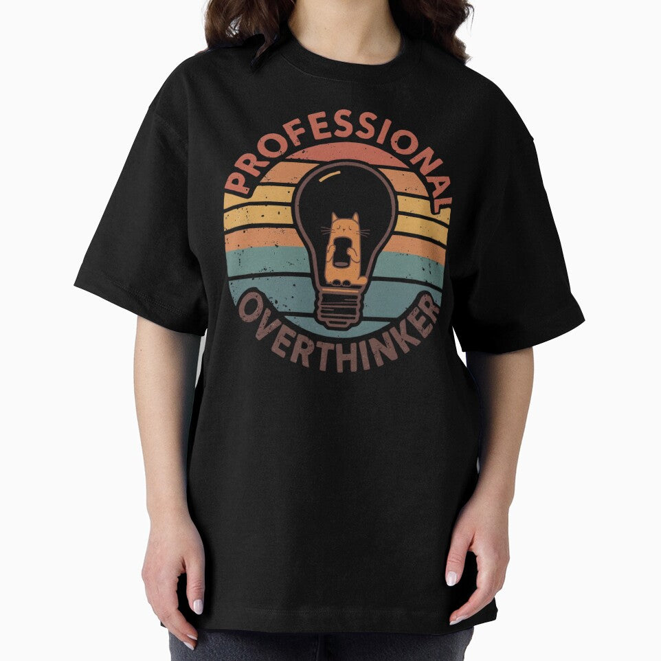 Professional overthinker Cat  funny  gifts who love cats and identify with the overthinking mindset by ketkacreations
