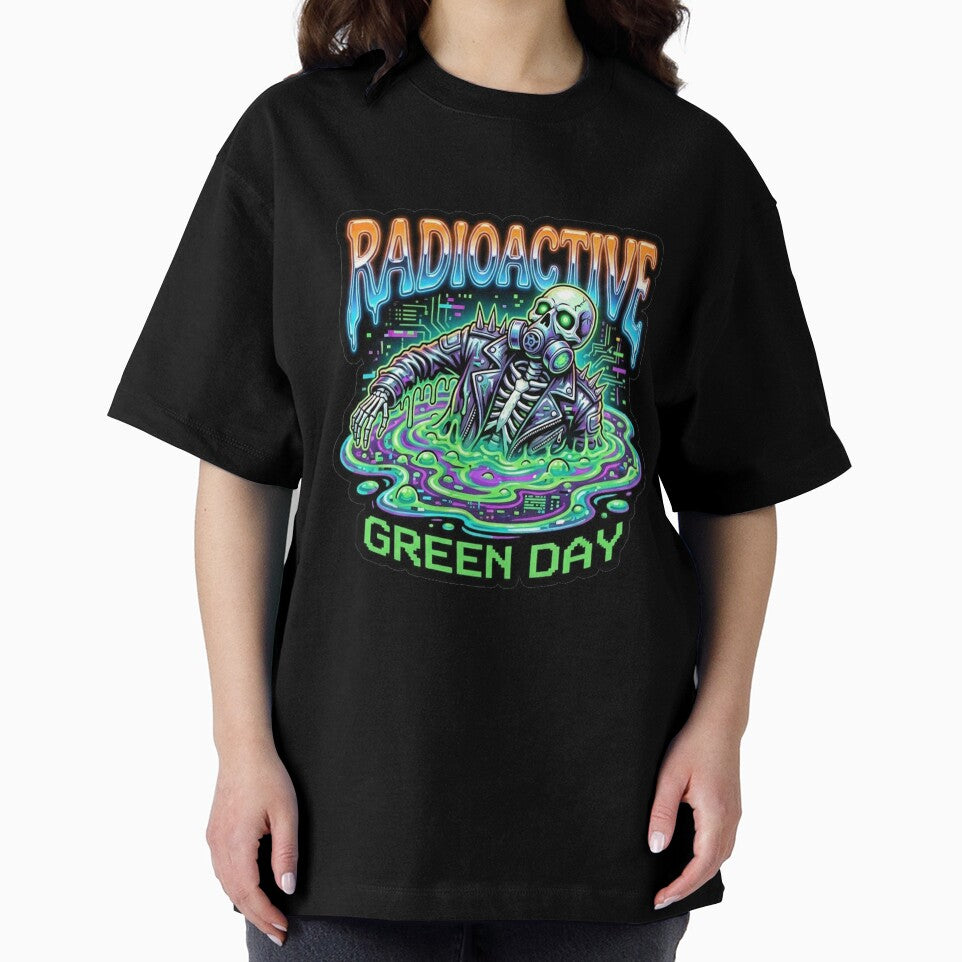 Radioactive Futuristic Punk Skeleton Y2K Grunge Design by benjyjump