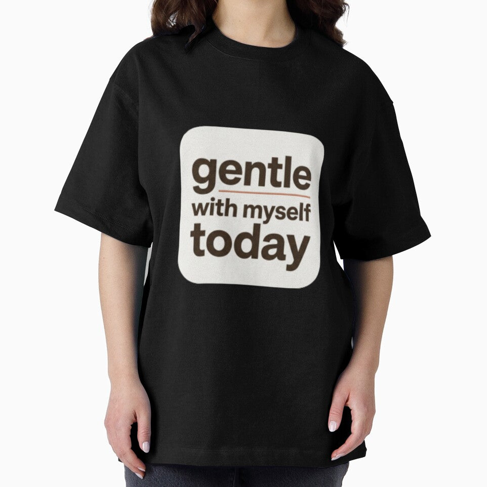 Gentle With Myself Today – Spiritual Affirmation Typography Design by CosmicQuietStudio