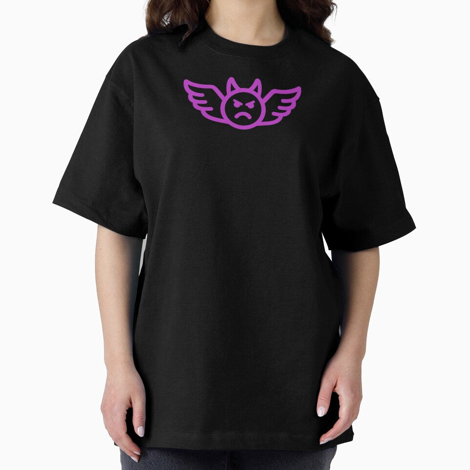 Bold Angry Winged Face Streetwear Graphic T-Shirt by TWECclothing