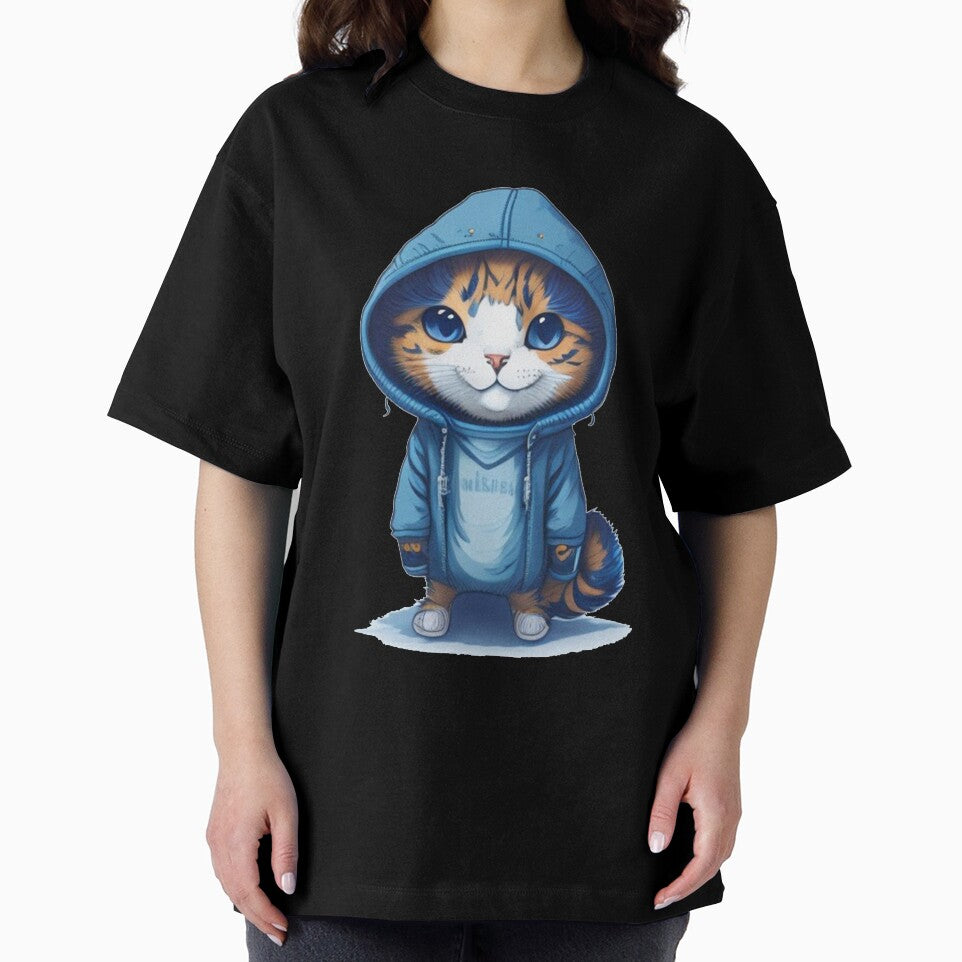 Cool Cat in Blue Hoody by BamboozledCo