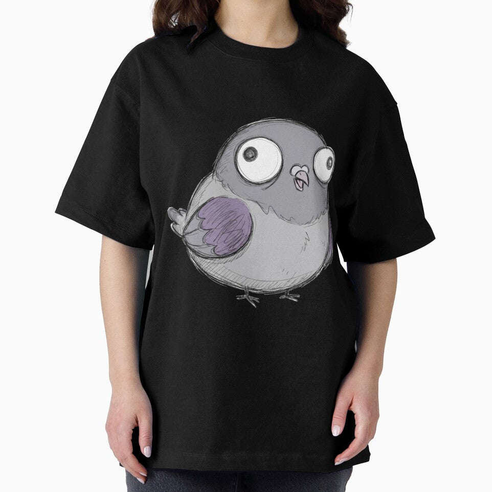 Derpy Pigeon - Funny Clueless Bird Sketch Aesthetic Sticker by 1434s