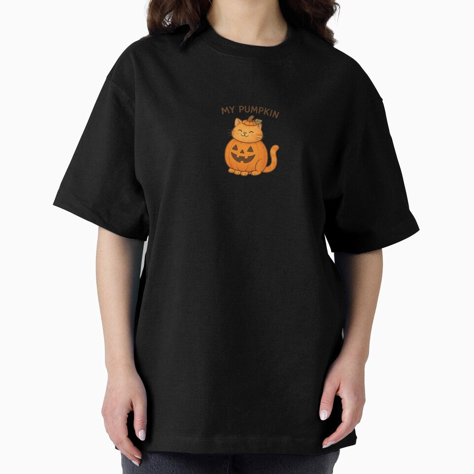 Chunky Orange Cat Pumpkin – Cute Halloween “My Pumpkin” Design by jensenlovescats