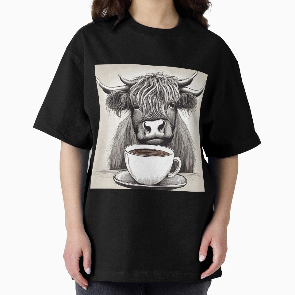 "Moo-dy Morning" Highland Cow by ColourCove