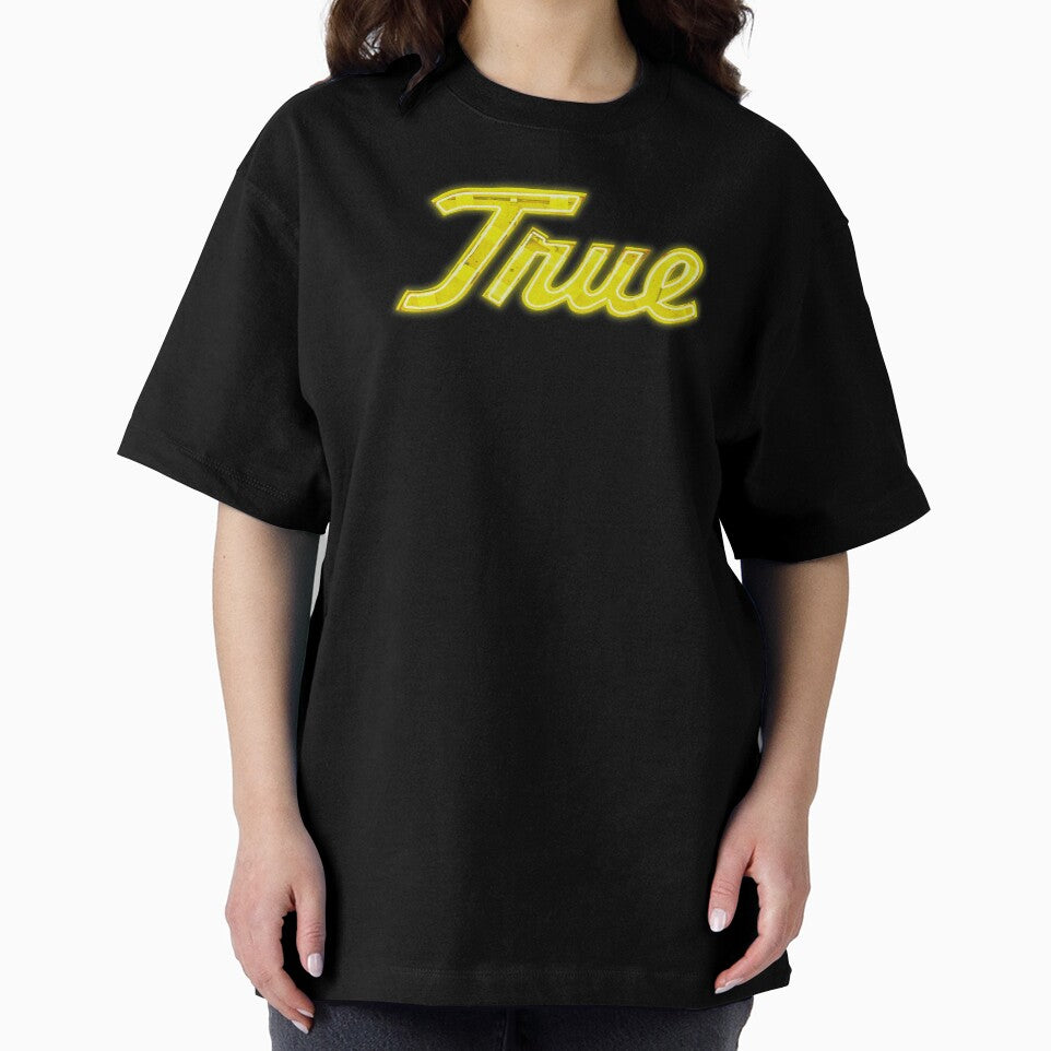 True Neon Sign Typography T-Shirt | Retro Neon Light Art | Vintage Neon Wall Art Gift by getcreative72