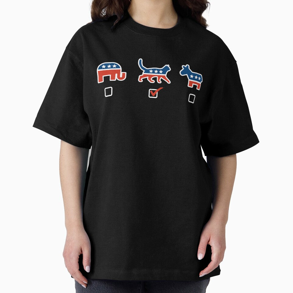 Cat Lover gift I Vote For Cats Funny Meme Shirt Fun Cat Mug by djpraxis