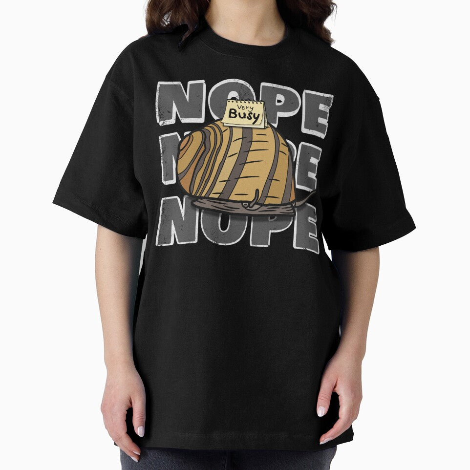 Nope Nope Nope Snail - Funny Introvert Meme Antisocial Humor by tellia-kallisto