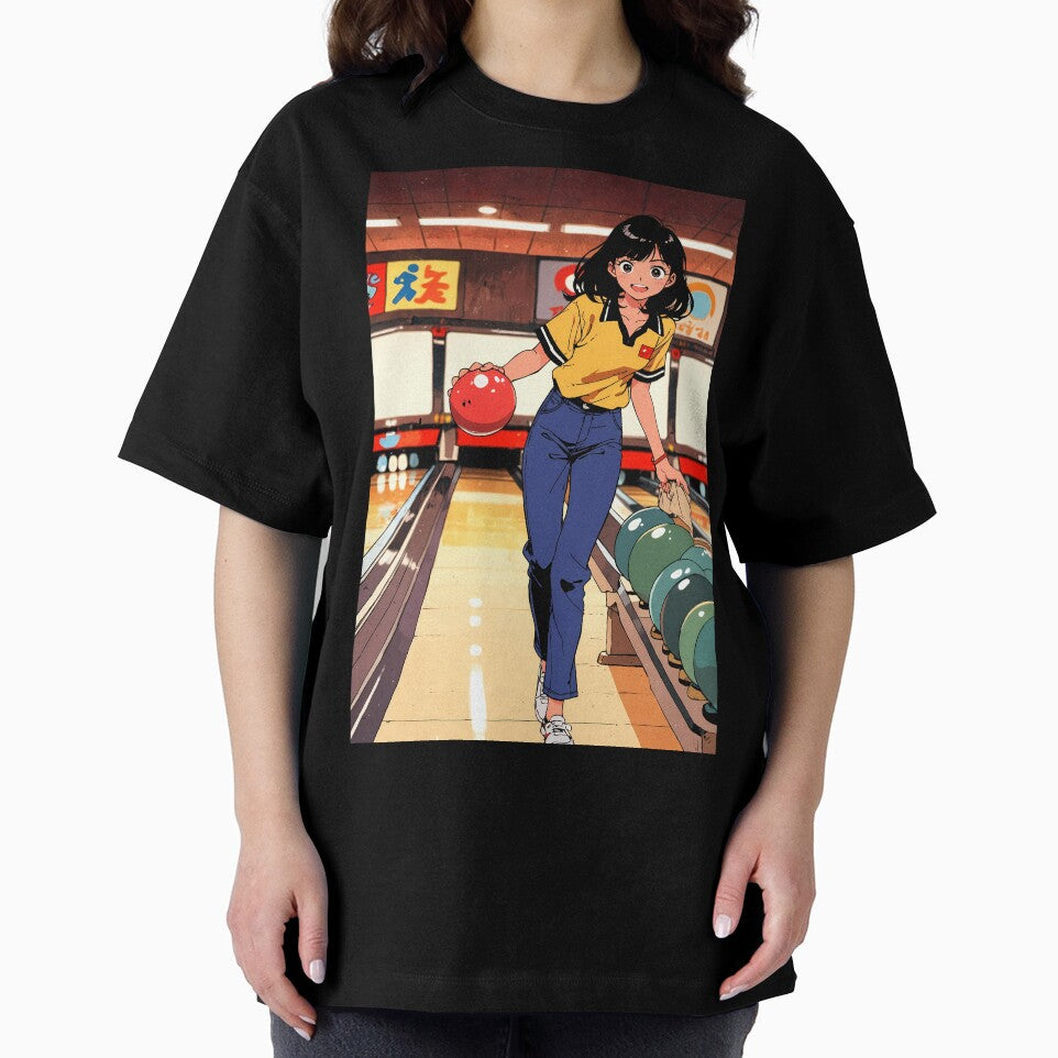 90s Retro Anime Bowling Strike - Vintage Arcade Aesthetic by ShadowsInk