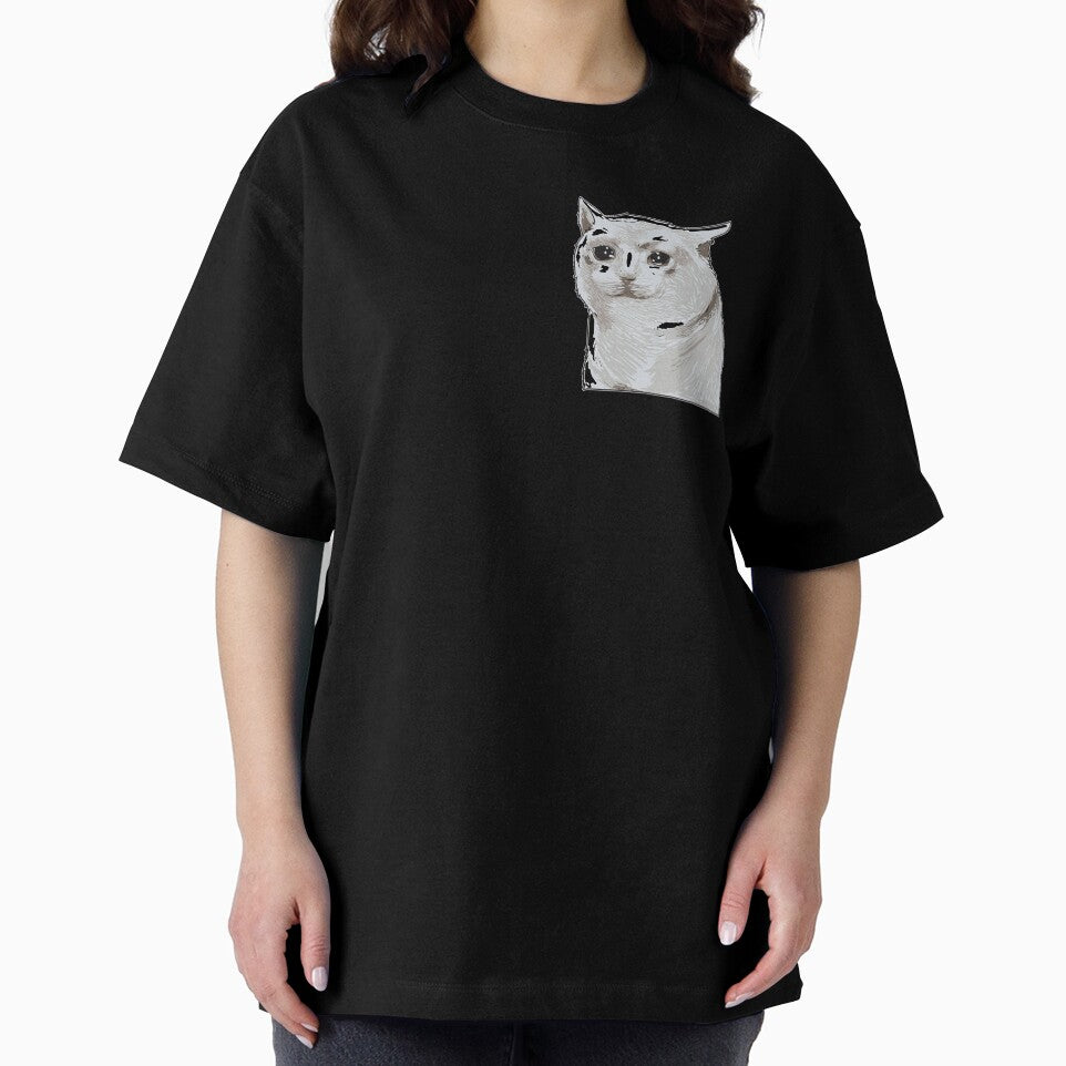 Sad Cat In Grunge cut cat meme by Manara  -Art