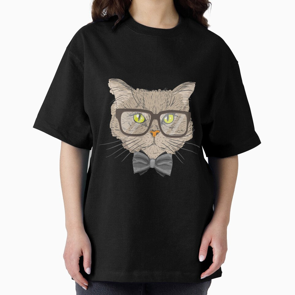 Funny Cat Wearing Glasses T-Shirt by AllStarMerch