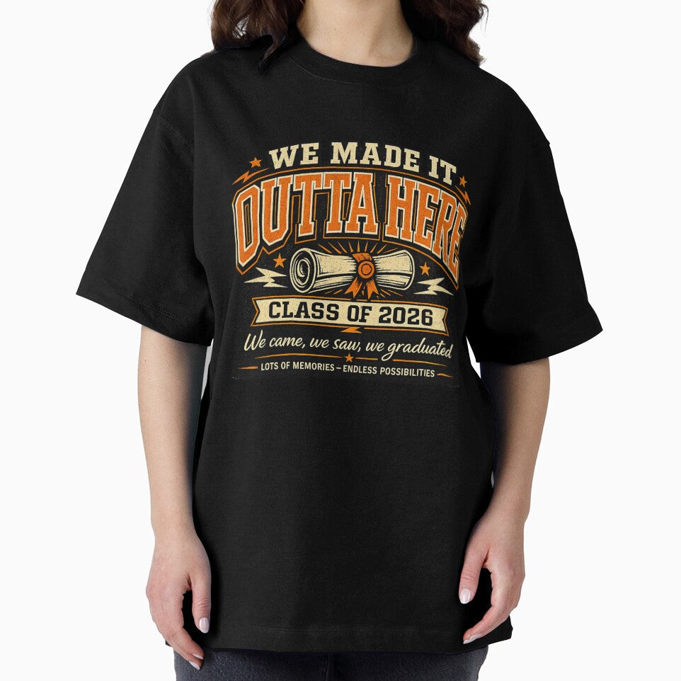 Class of 2026 Graduation Shirt – Retro Vintage Senior Tee by Swanny's Custom T-shirt and Gift Designs