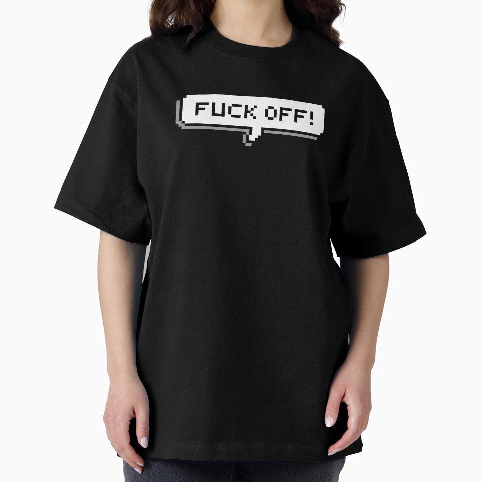 Fuck Off pixel speech bubble retro by Momoringalingg