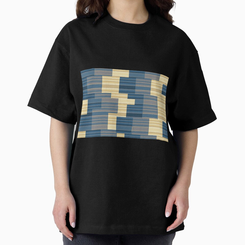 Triplay Blues-CHECKS AND SQUARES ozcushionstoo by ozcushionstoo